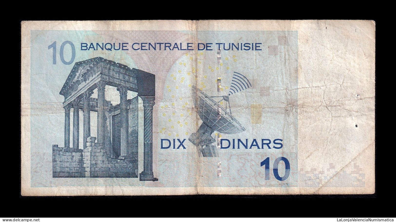 Túnez Tunisia 10 Dinars 2005 Pick 90 Bc/Mbc F/Vf - Tunesien