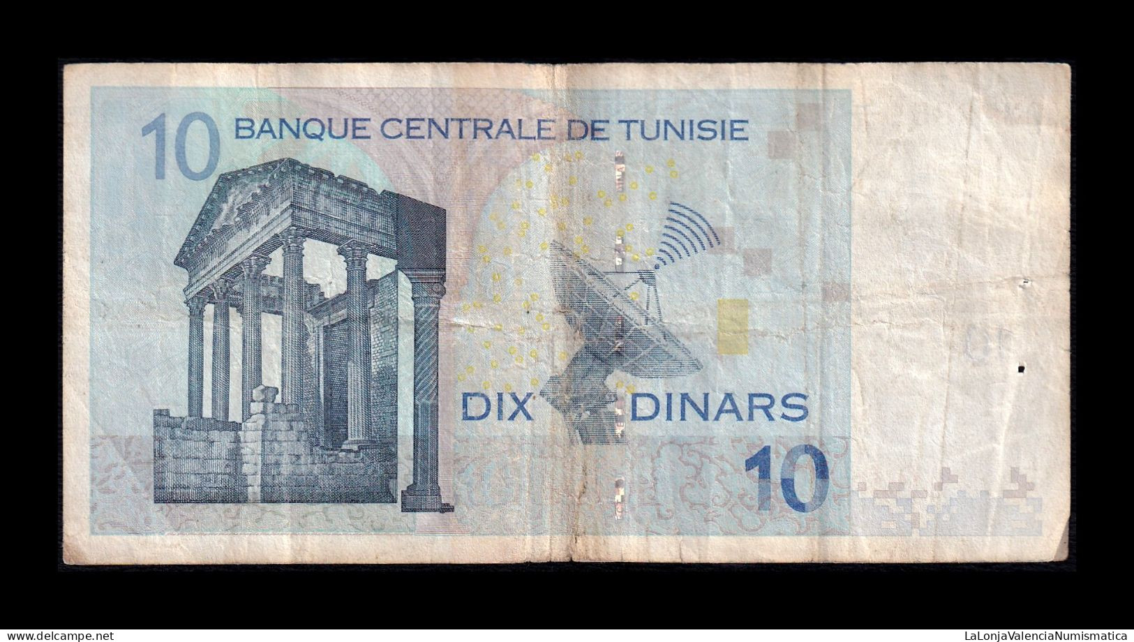 Túnez Tunisia 10 Dinars 2005 Pick 90 Bc/Mbc F/Vf - Tunisie