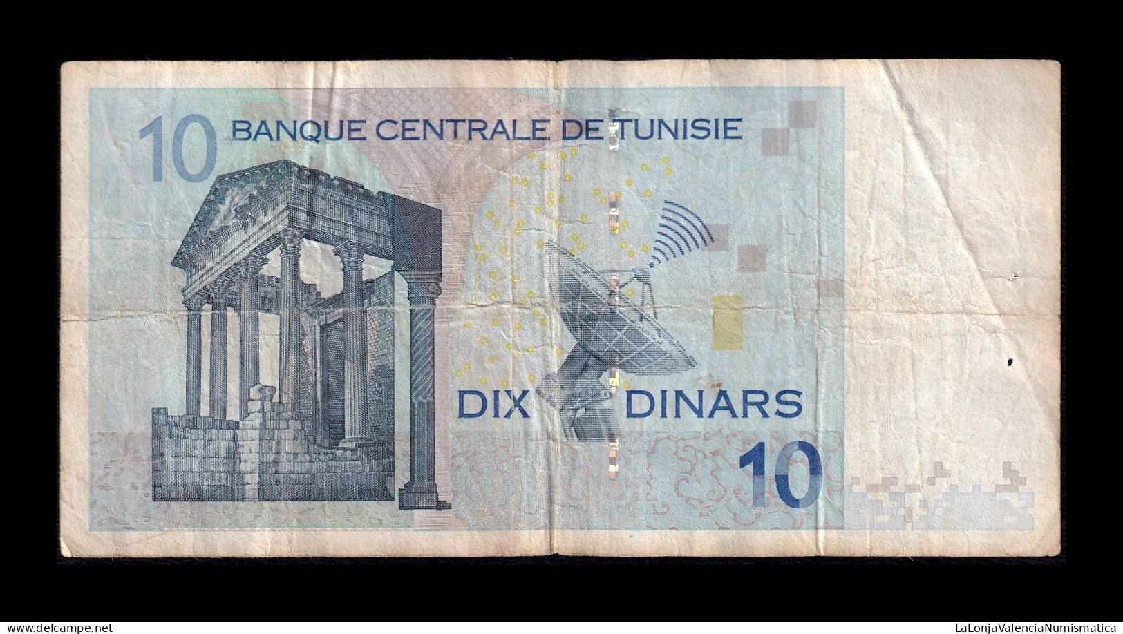 Túnez Tunisia 10 Dinars 2005 Pick 90 Bc/Mbc F/Vf - Tunesien