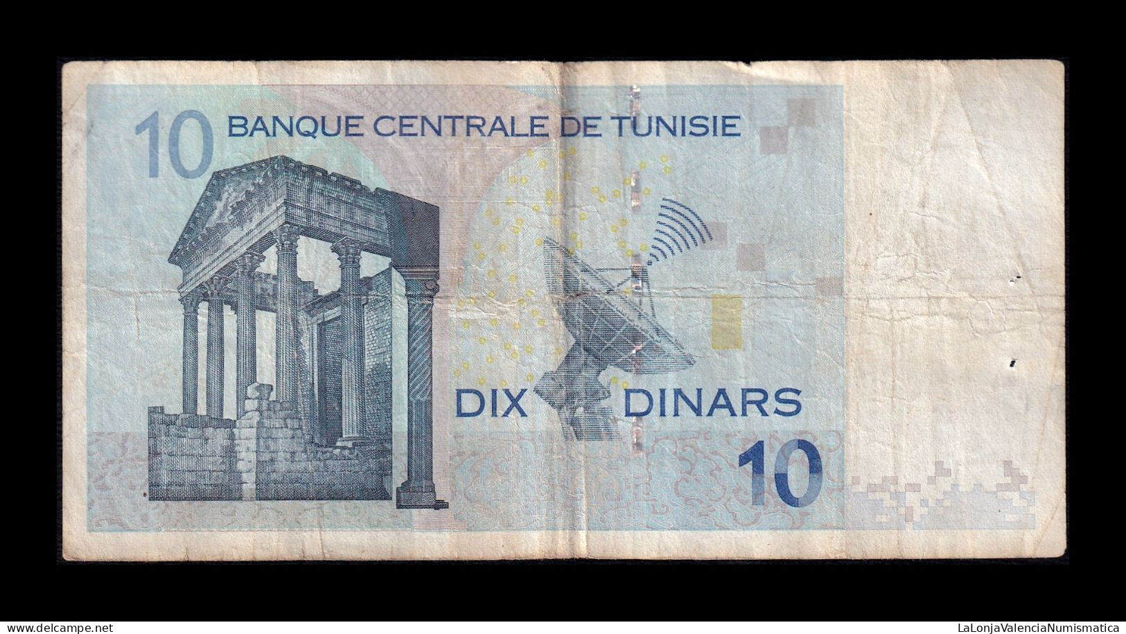 Túnez Tunisia 10 Dinars 2005 Pick 90 Bc/Mbc F/Vf - Tunisia