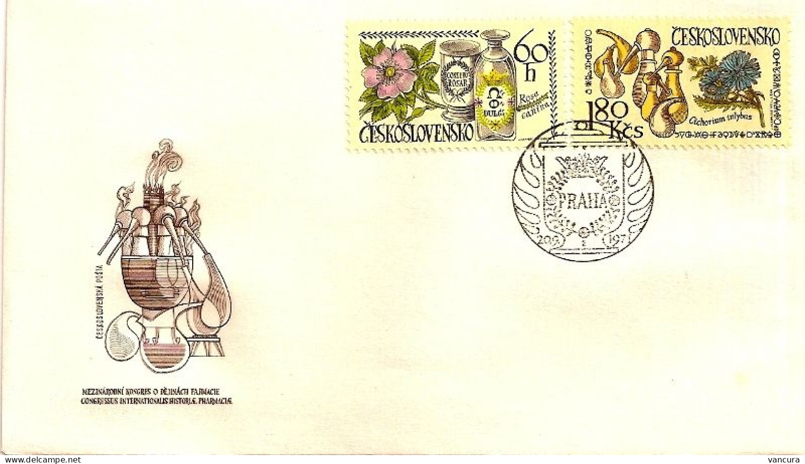 FDC 1914-9 Czechoslovakia Medicinal Herbs 1971 NOTICE! POOR SCAN, BUT THE FDC'S ARE FINE - Farmacia