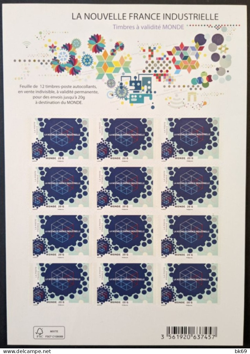 F1069A** La France Industrielle 12 TVP Monde Sous Valeur Faciale 1.96 X12 = 23.52€ - Unused Stamps