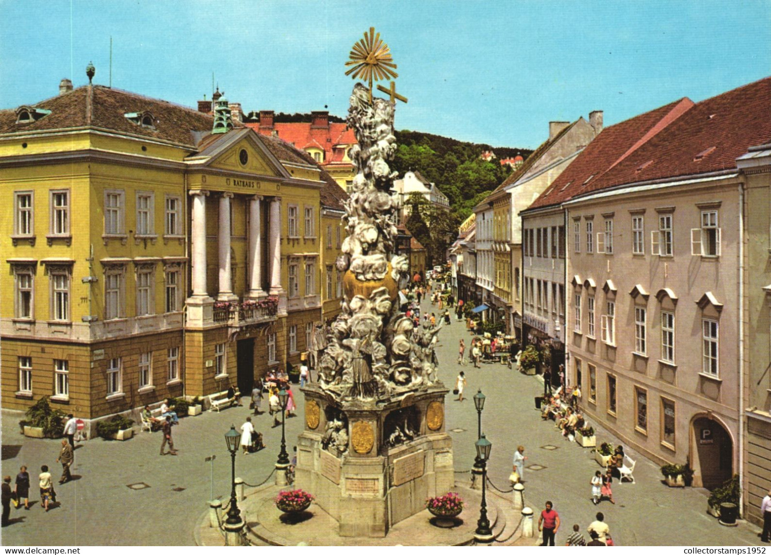 BADEN BEI WIEN, ARCHITECTURE, MONUMENT, AUSTRIA, POSTCARD - Baden Bei Wien