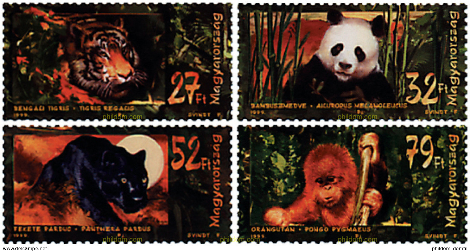 40059 MNH HUNGRIA 1999 ANIMALES DE ASIA - Unused Stamps