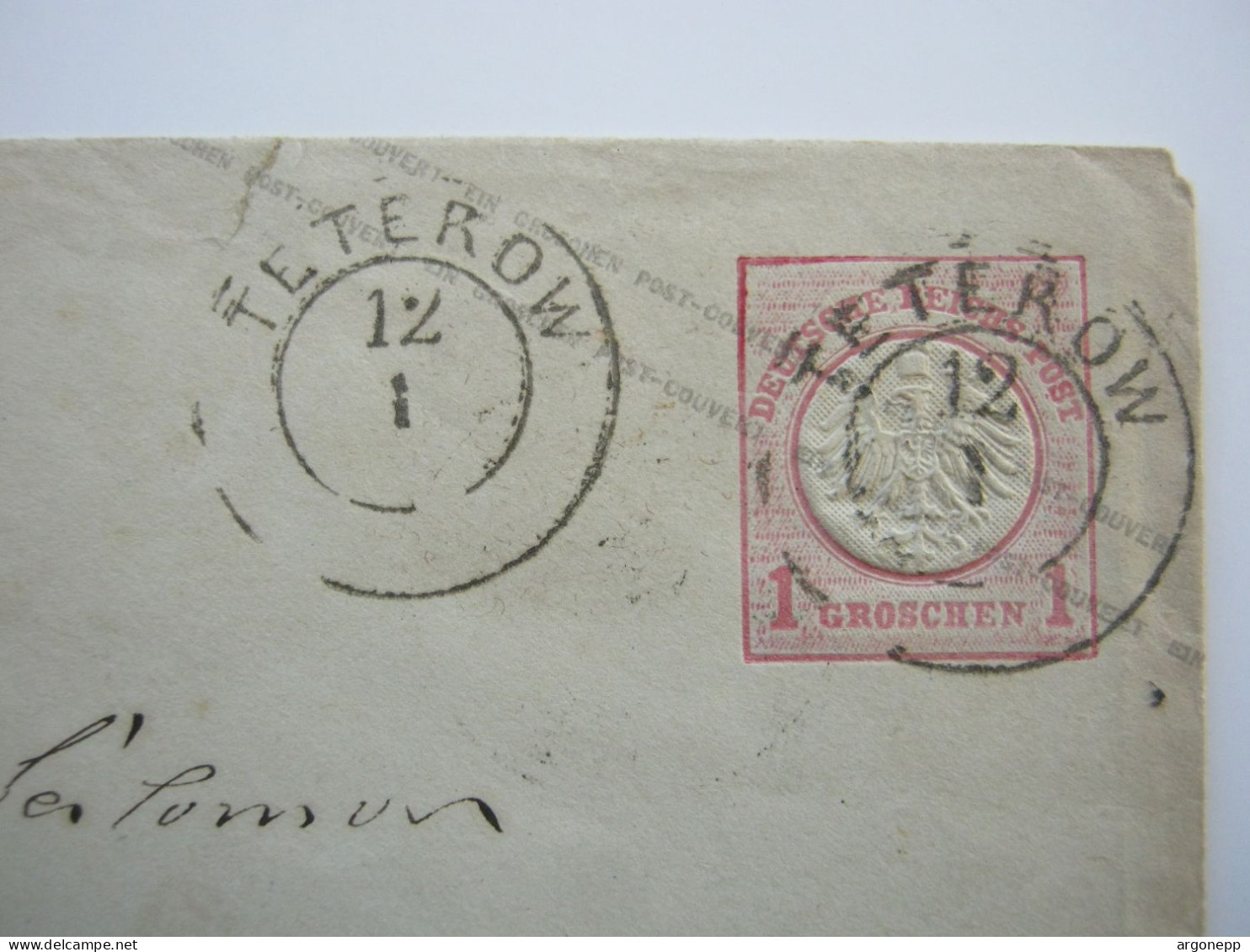 Mecklenburg-Schwerin , TETEROW    , Klarer Stempel Auf Ganzsache 1872 - Mecklenbourg-Schwerin