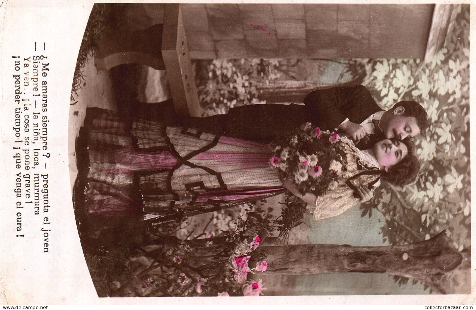 Postcard, Couple, Marriage Wedding Celebration, Flowers, Elegant Clothes - Marriages