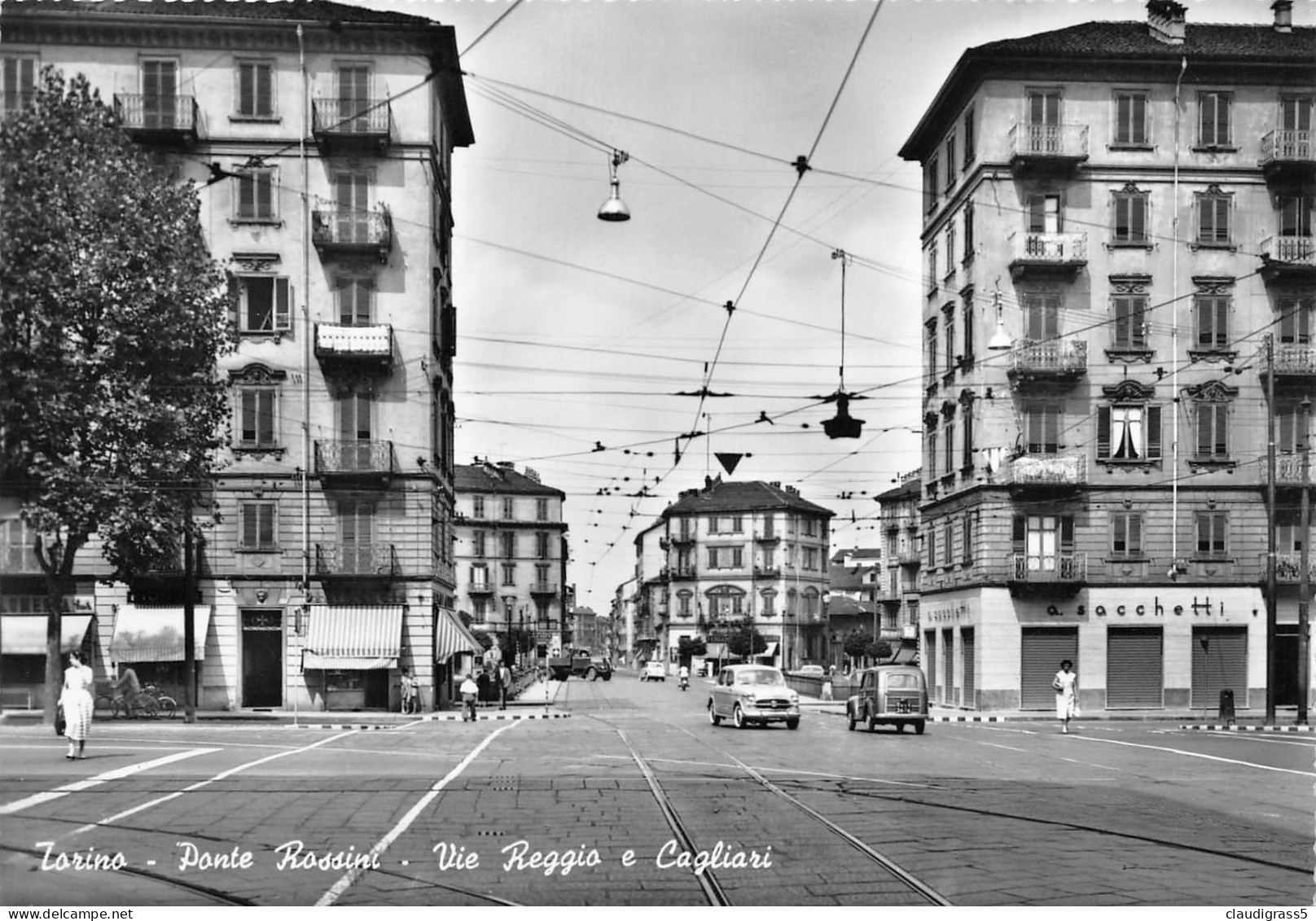 3877 " TORINO -  PONTE ROSSINI - VIA REGGIO - E CAGLIARI "    ANNI 50  FIAT GIARDINETTA - Ponts