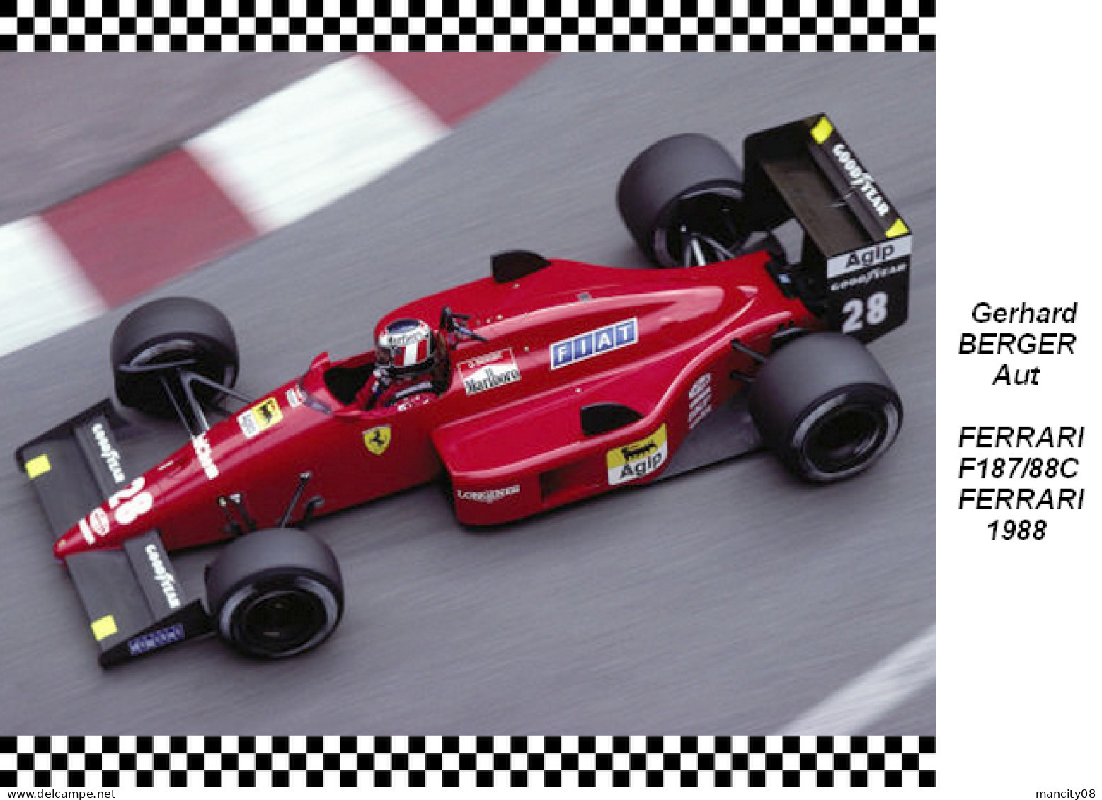 Gerhard  Berger  Ferrari   F187/88C   1988 - Grand Prix / F1