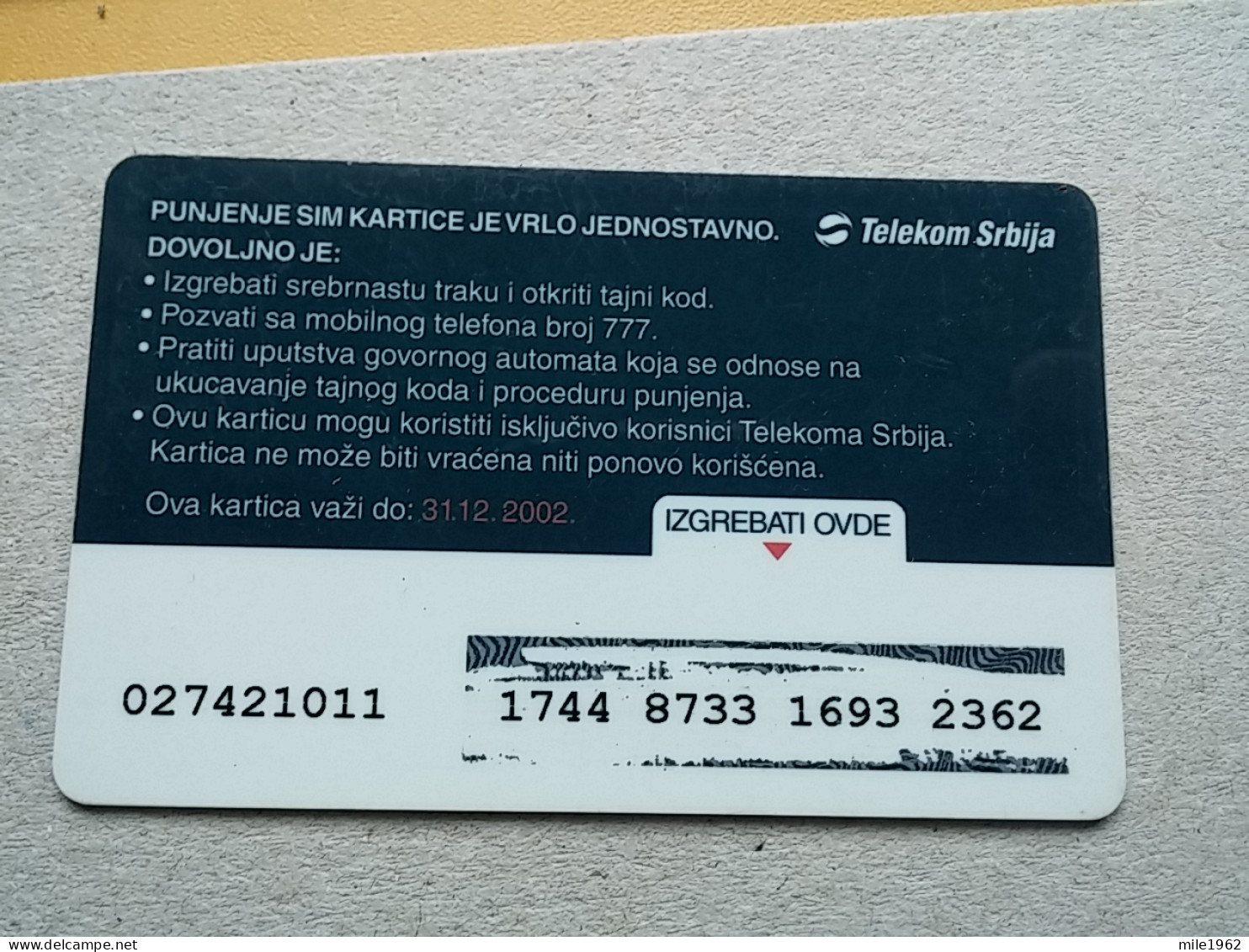 T-566 - SERBIA, Telecard, Télécarte, Phonecard, Halo Kartica - Yugoslavia