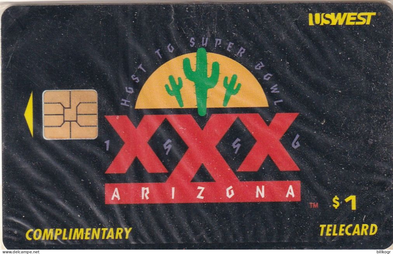 USA - Super Bowl XXX, US WEST Complimentary Telecard, Tirage 25000, 01/96, Mint - Chipkaarten