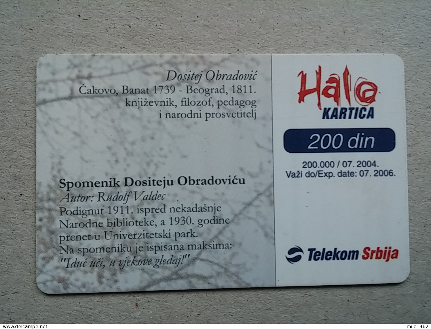 T-566 - SERBIA, Telecard, Télécarte, Phonecard, Halo Kartica,  - Yugoslavia