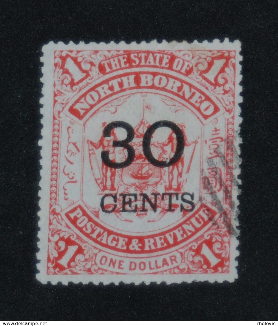 NORTH BORNEO 1895, Coat Of Arms, Overprint, Mi #67, Used - Noord Borneo (...-1963)