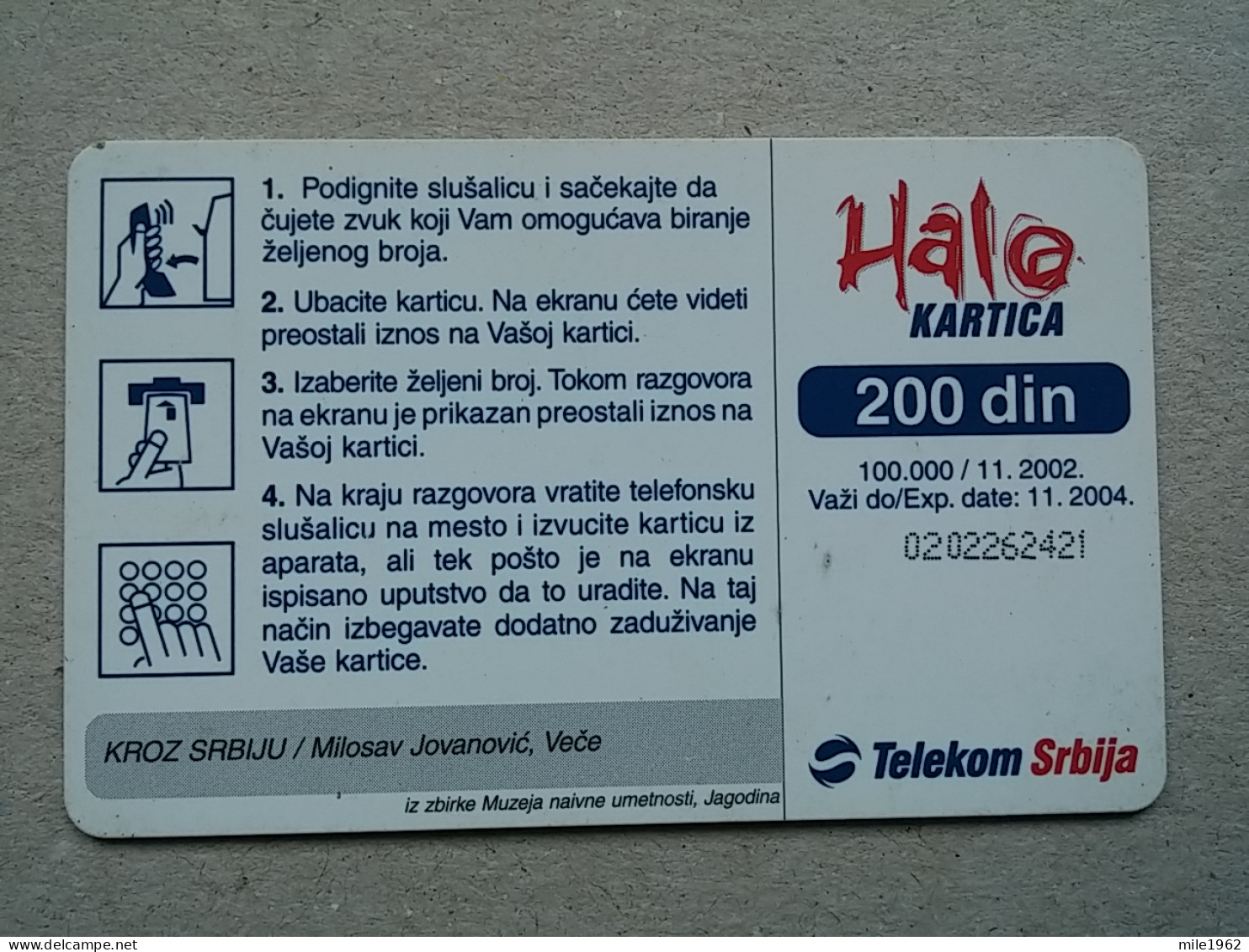 T-572 - SERBIA, Telecard, Télécarte, Phonecard, Halo Kartica, - Jugoslawien