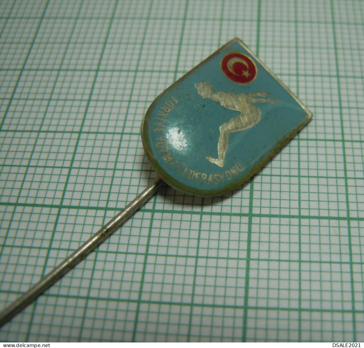 Turkey, Turkish Swimming Federation, TYF Türkiye Yüzme Federasyonu, Vintage Pin Badge, Abzeichen (ds1206) - Nuoto