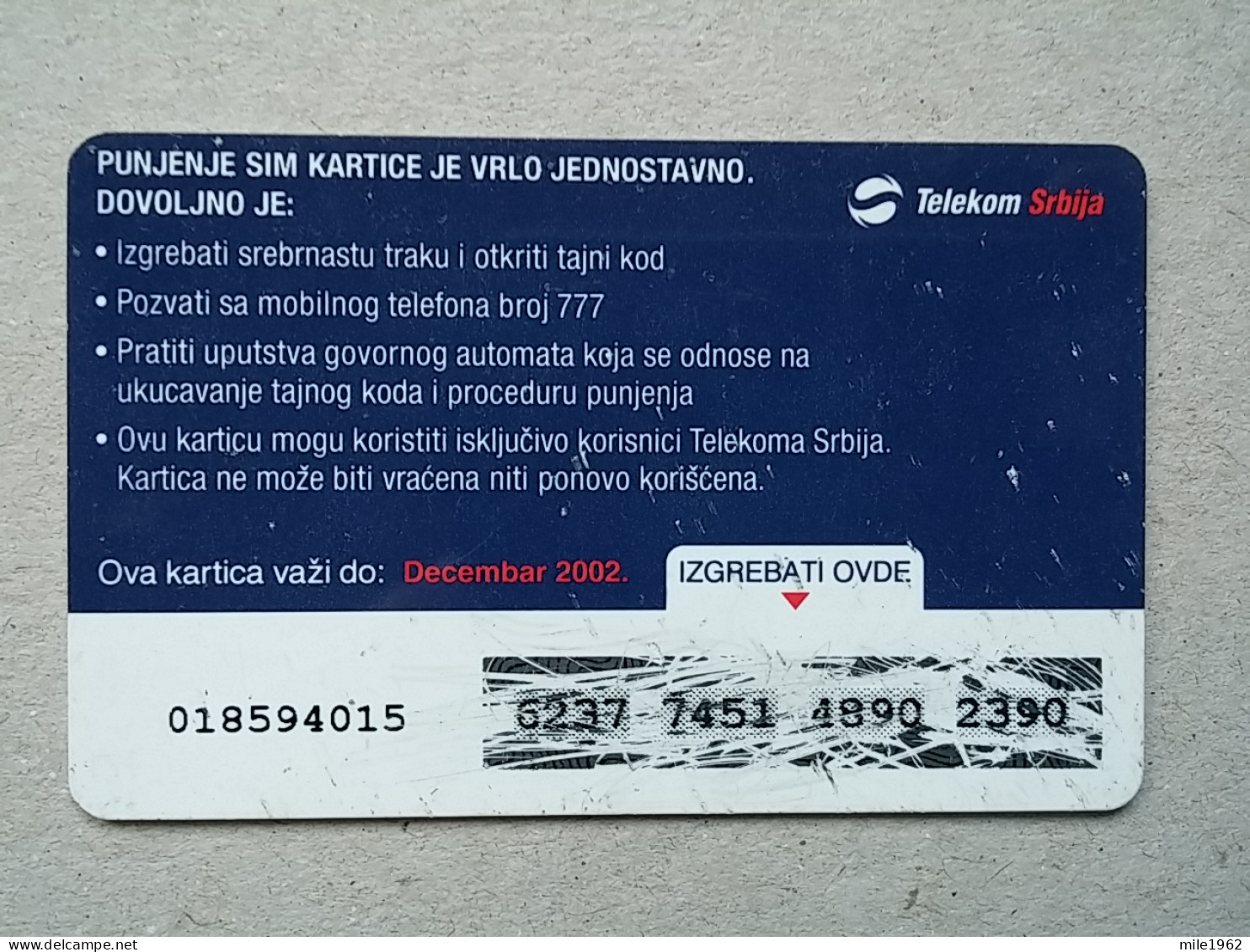 T-576 - SERBIA, Telecard, Télécarte, Phonecard,  - Yougoslavie