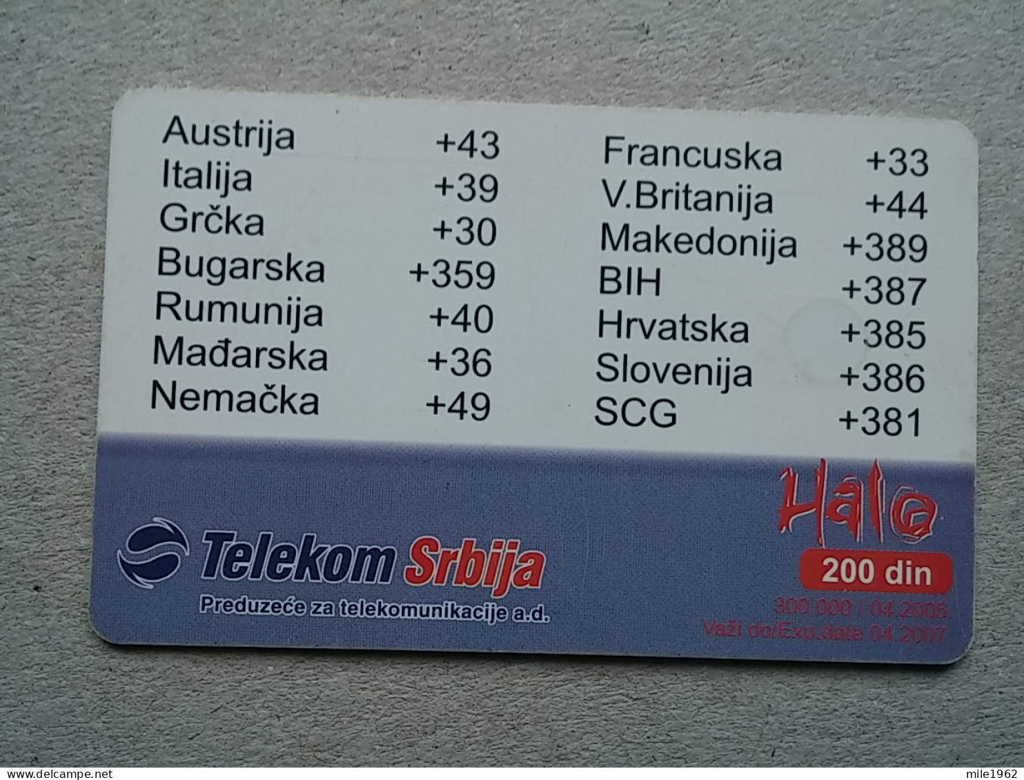 T-576 - SERBIA, Telecard, Télécarte, Phonecard,  - Yougoslavie