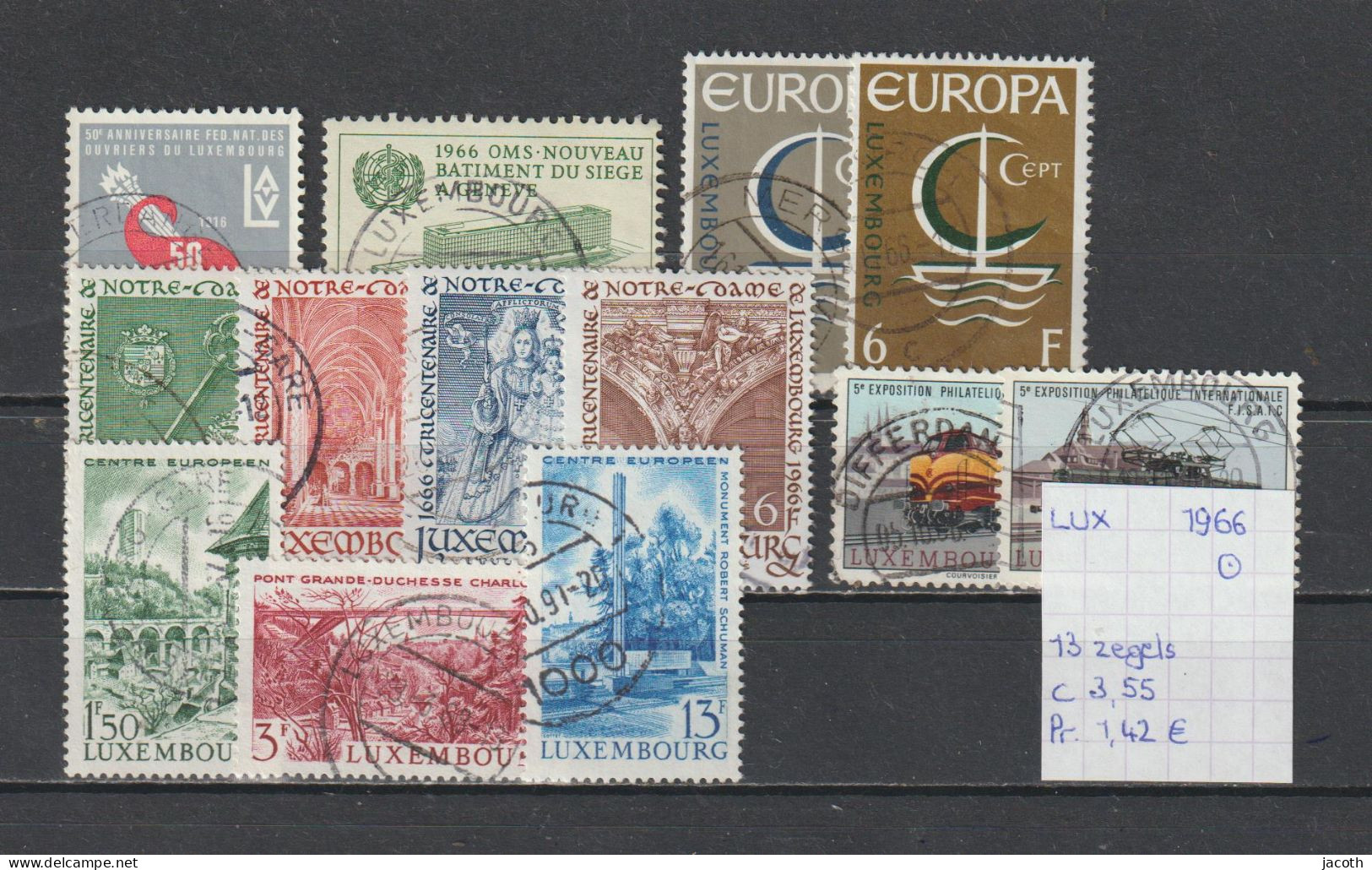 (TJ) Luxembourg 1966 - 13 Zegels (gest./obl./used) - Gebraucht