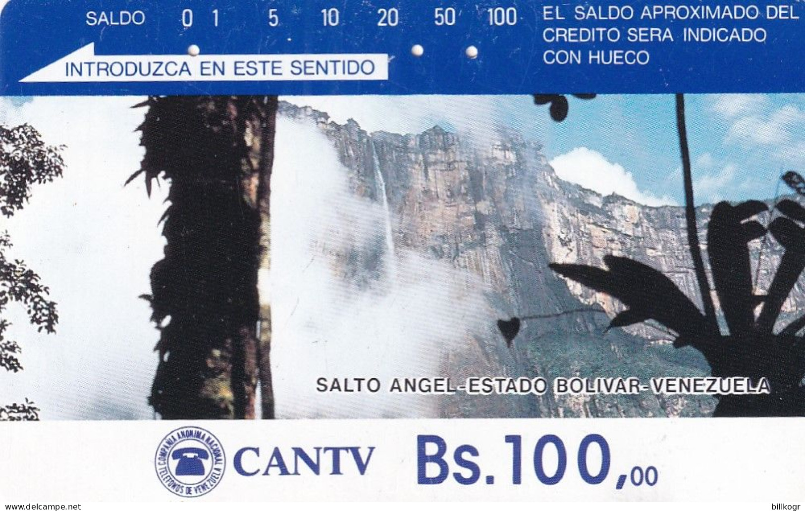 VENEZUELA(tamura) - Salto Angel/Estado Bolivar, 08/89, Used - Venezuela