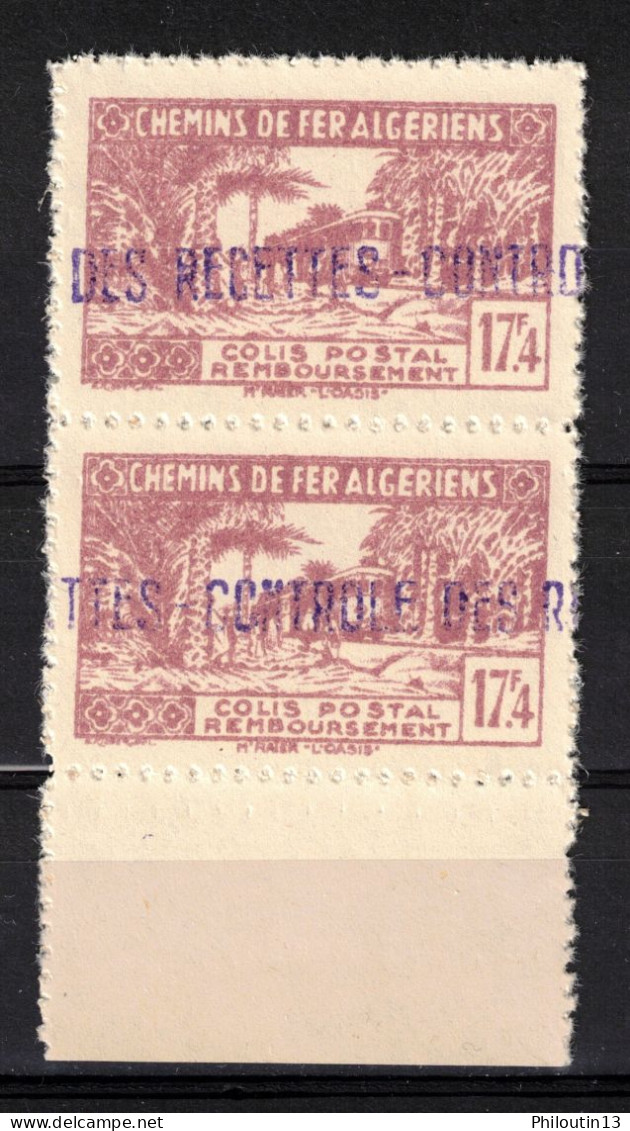 Algérie Colonies Françaises Colis Postaux Paire BdF N° 126 ** / MNH Scan Recto / Verso - Postpaketten