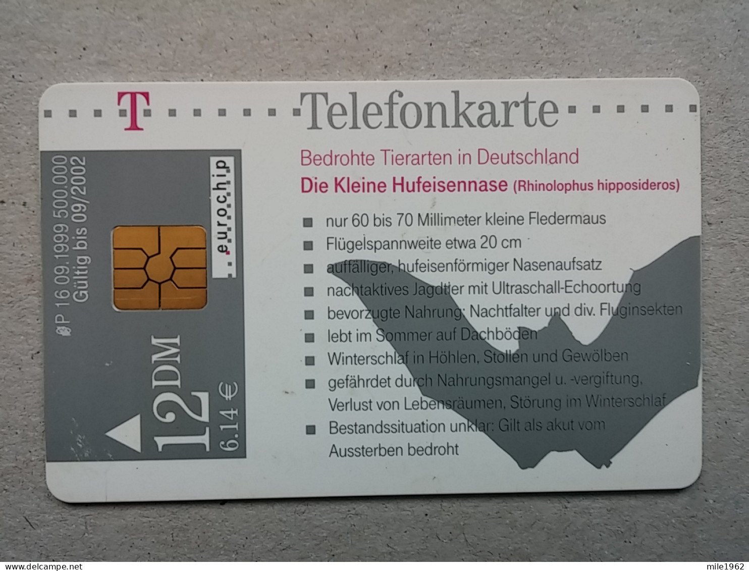 T-579 - GERMANY, Telecard, Télécarte, Phonecard, Chauve Souris, Sismis, Bat - Sonstige & Ohne Zuordnung