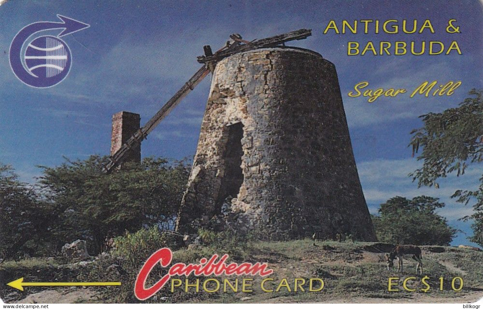 ANTIGUA & BARBUDA(GPT) - Sugar Mill, CN : 6CATA/B, Tirage 10200, Used - Antigua Et Barbuda