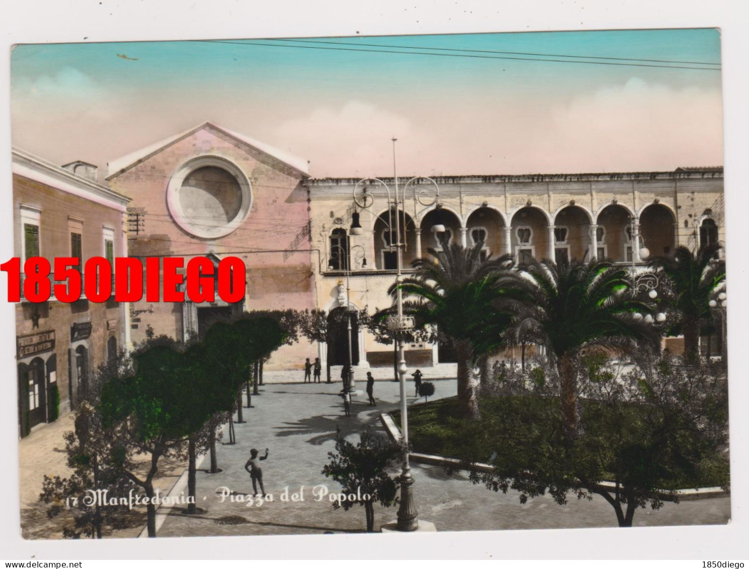 MANFREDONIA - PIAZZA DEL POPOLO  F/GRANDE  VIAGGIATA 1962  ANIMAZIONE - Manfredonia