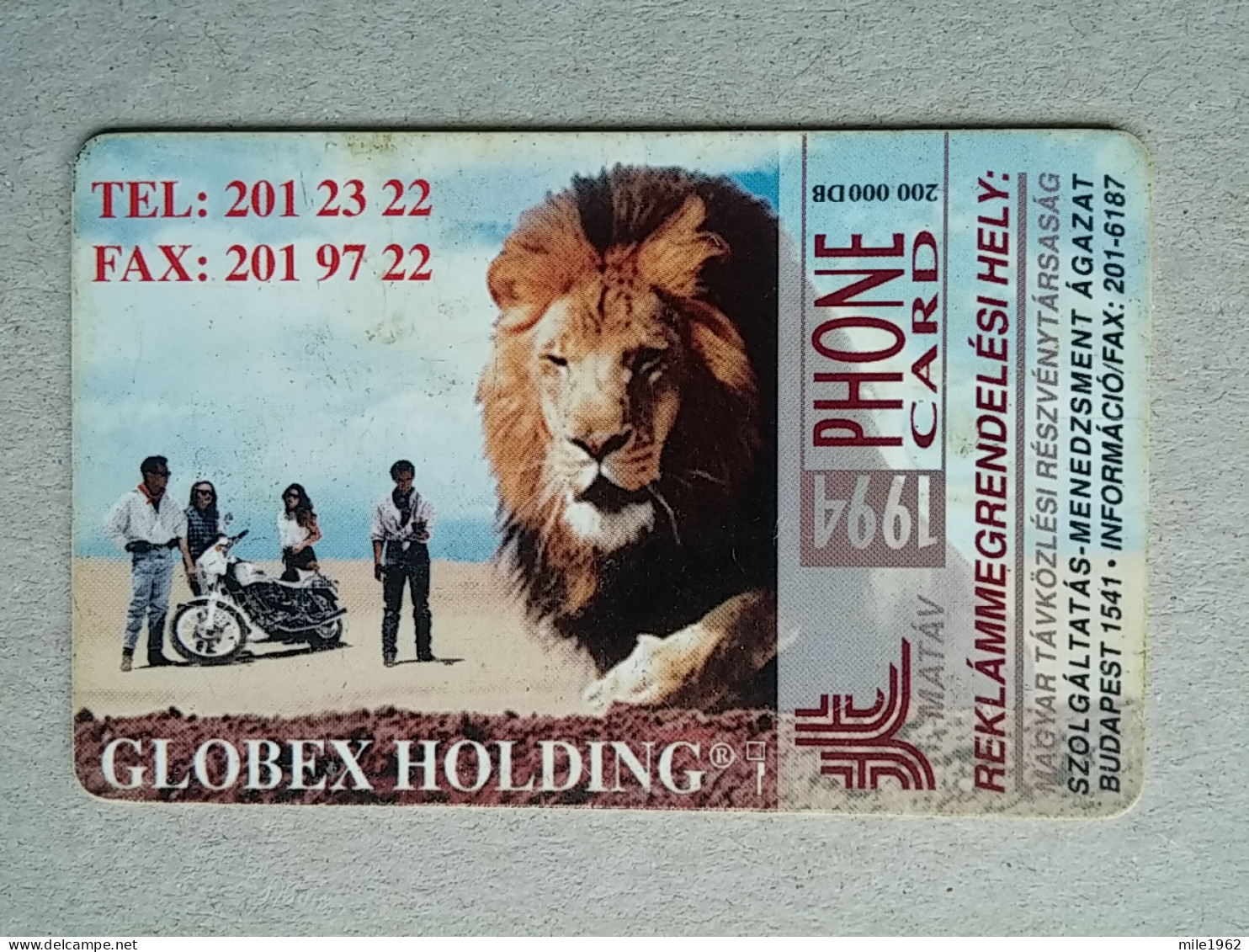 T-581 - Hungary, Telecard, Télécarte, Phonecard, Lion, Moto, Motor, Motorbike - Hongarije