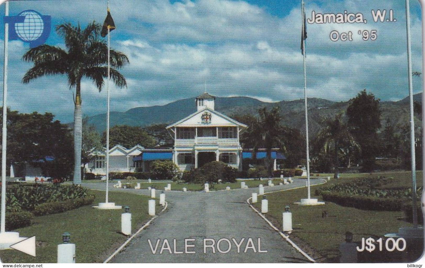 JAMAICA(GPT) - Vale Royal/October "95, CN : 20JAMA/B, Tirage %12900, Used - Jamaica