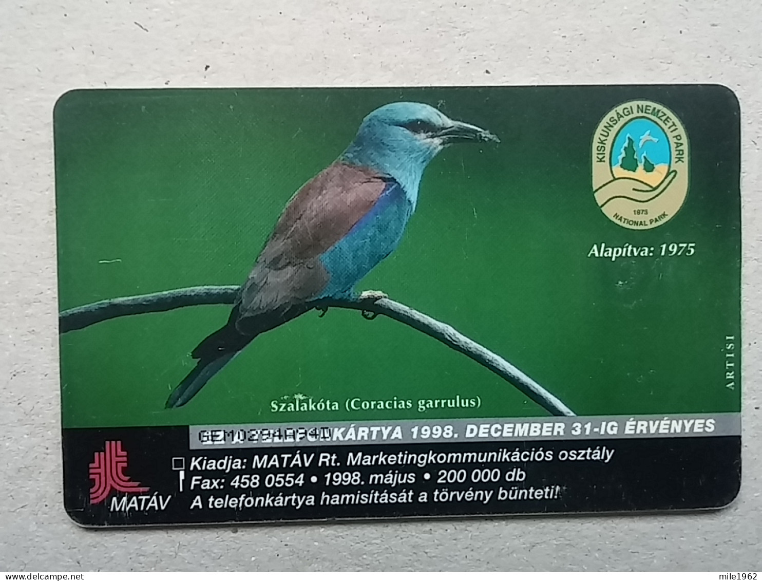 T-582 - Hungary, Telecard, Télécarte, Phonecard, Bird, Oiseau - Ungarn