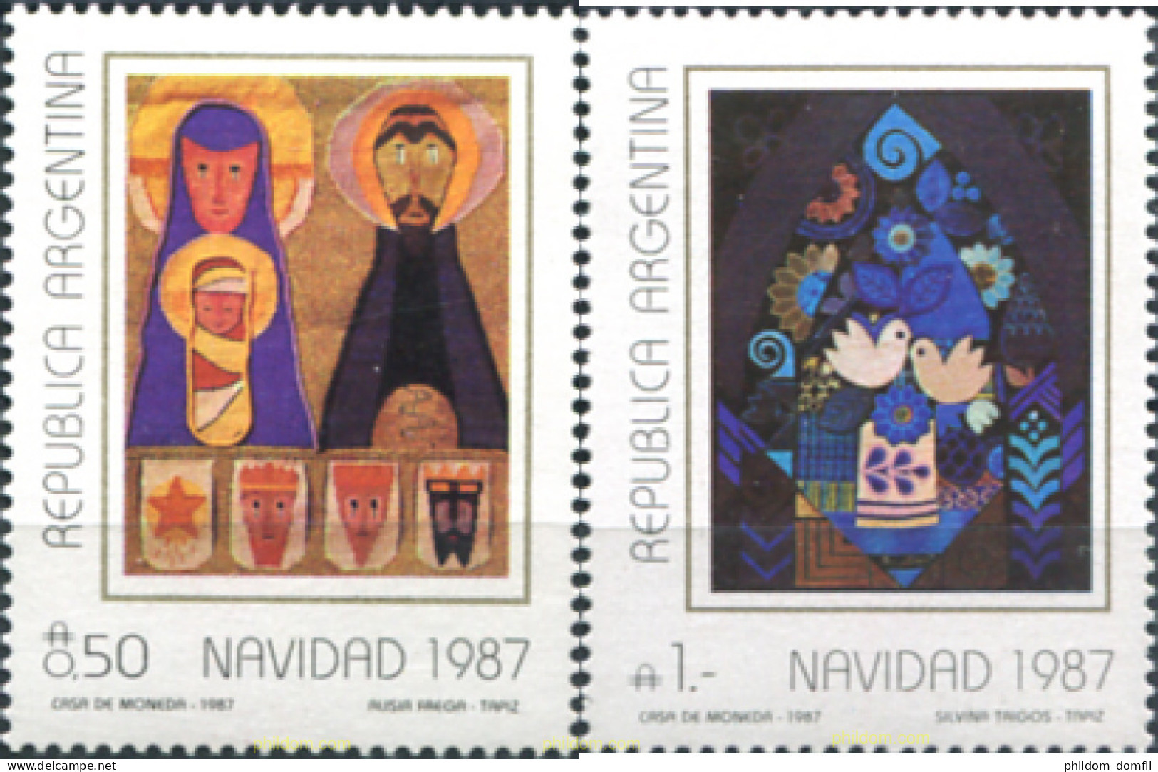 283678 MNH ARGENTINA 1987 NAVIDAD - Nuovi