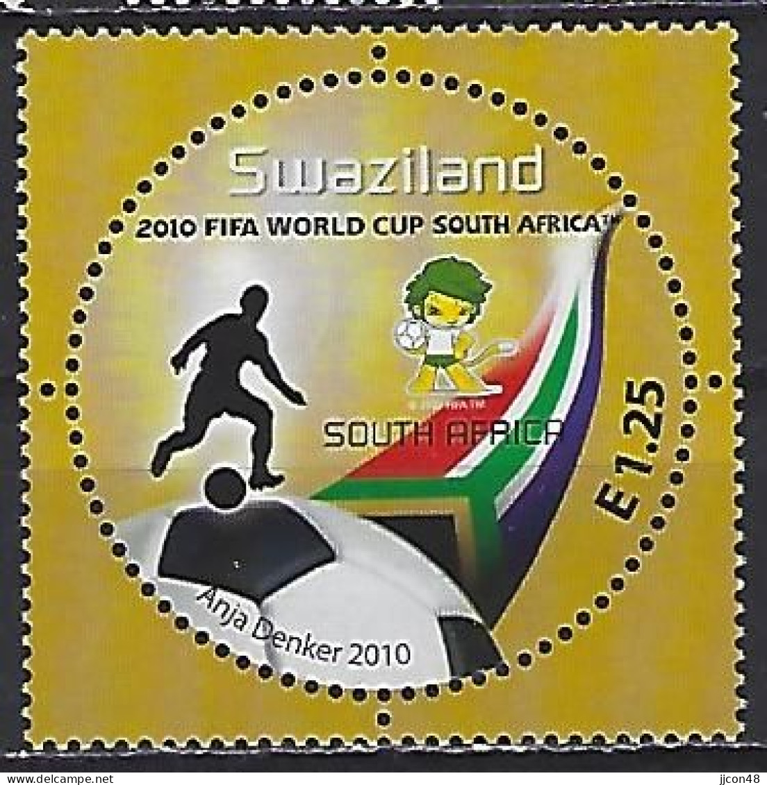 Swaziland 2010 Football World Cup (**) MNH Mi.816 - Swaziland (1968-...)