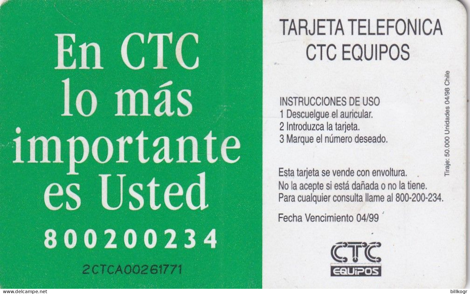 CHILE - Estero Marga Marga, Tirage 50000, 04/98, Used - Chile