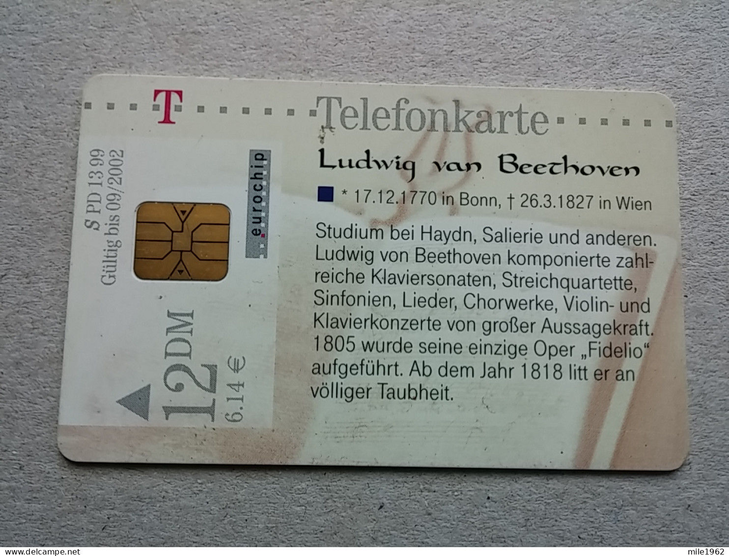T-585 - GERMANY, Telecard, Télécarte, Phonecard, LUDWIG VAN BEETHOVEN - Other & Unclassified