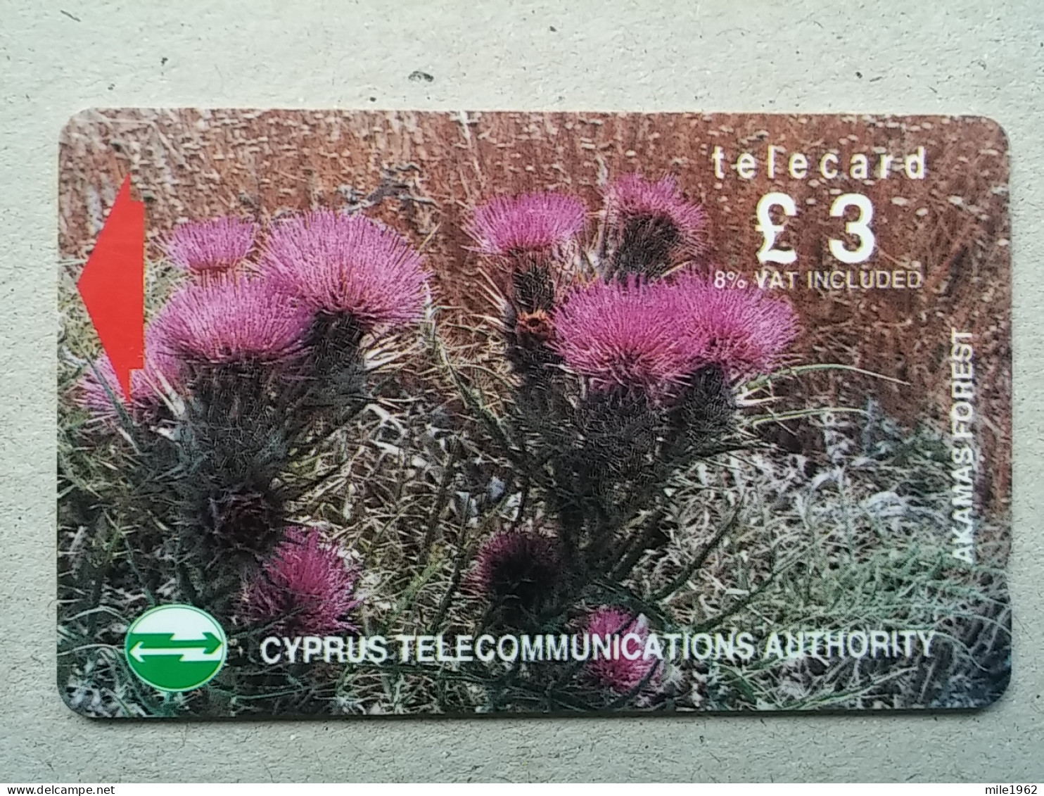 T-587 - CYPRUS Telecard, Télécarte, Phonecard,  - FLOWER, FLEUR - Chypre