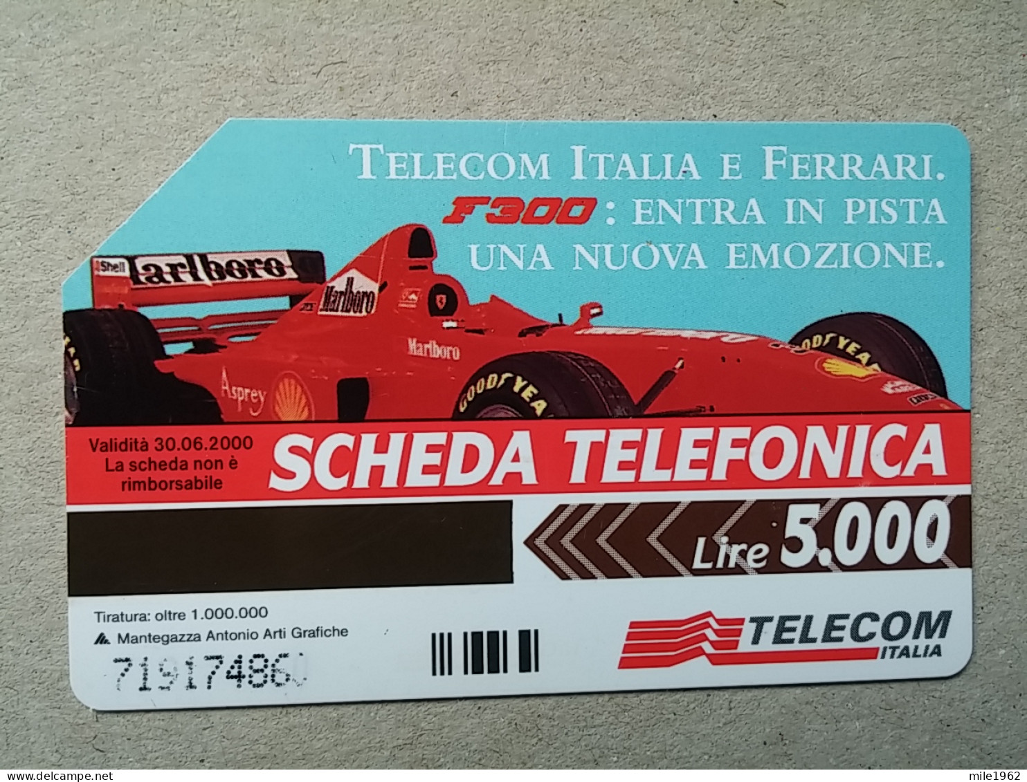 T-587 - ITALY Telecard, Télécarte, Phonecard, - FERRARI - FORMULA 1 - F1 - Autres & Non Classés