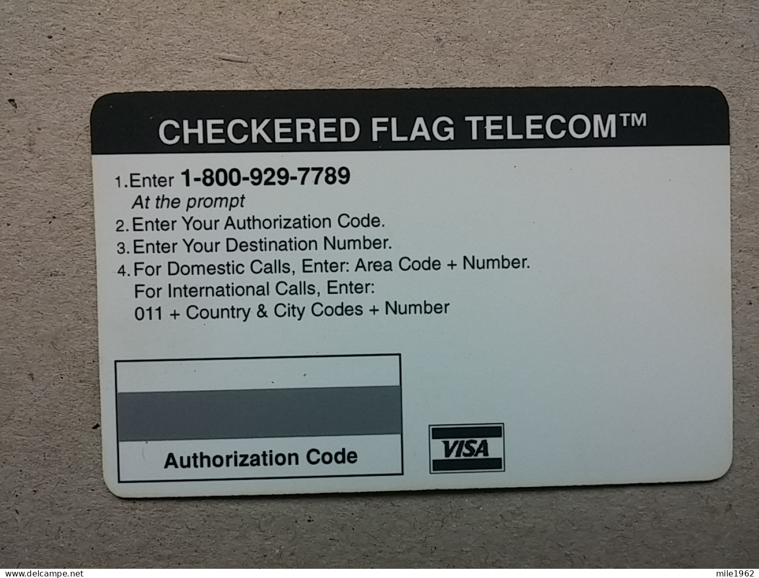 T-587 - United States, America Telecard, Télécarte, Phonecard, CHECKERED FLAG TELECOM - FERRARI - FORMULA 1 - F1 - Autres & Non Classés