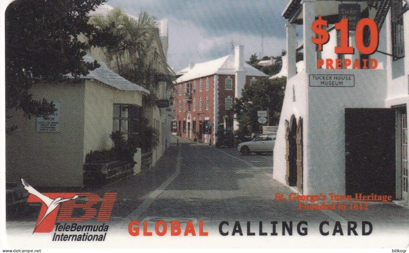 BERMUDA ISL. - St. George Town Heritage, TeleBermuda Prepaid Card $10, Used - Bermude