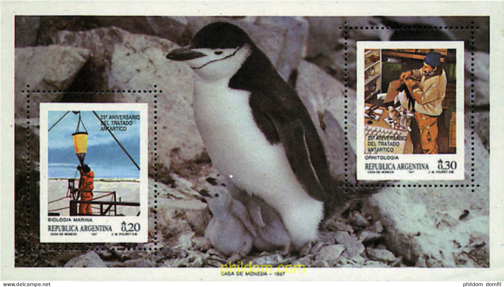 36456 MNH ARGENTINA 1987 25 ANIVERSARIO DEL TRATADO DE LA ANTARTIDA - Unused Stamps