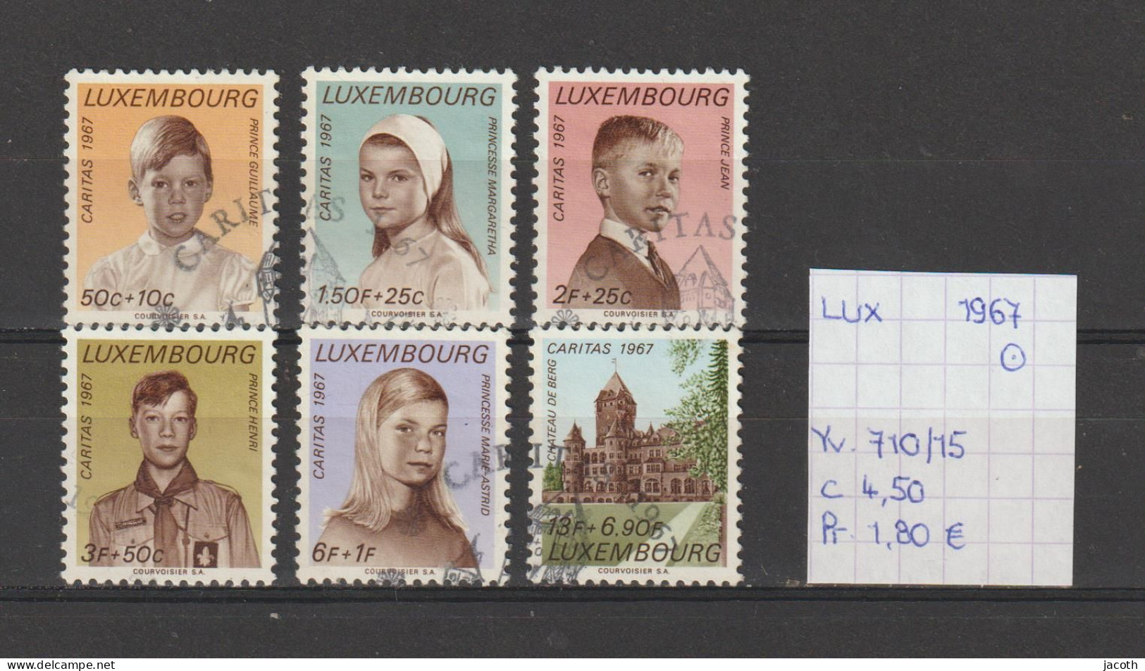 (TJ) Luxembourg 1967 - YT 710/15 (gest./obl./used) - Usados