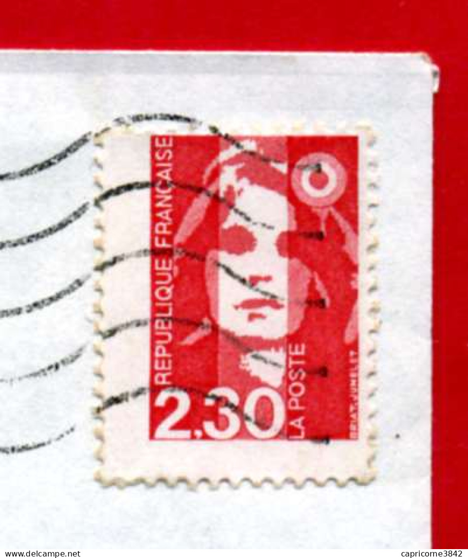 1991 - MARIANNE DE BRIAT N° 2614 Très Décalé En Haut Et à Droite - Storia Postale