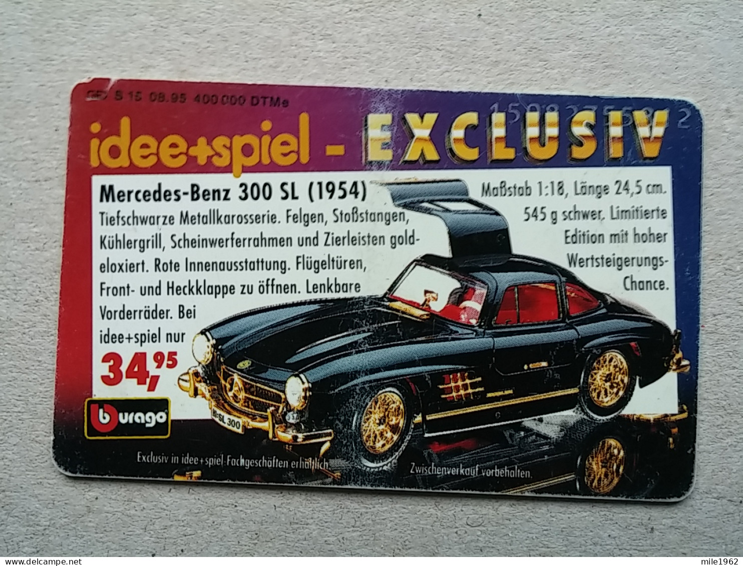 T-592 - GERMANY, Telecard, Télécarte, Phonecard, AUTO MERCEDES - Other & Unclassified