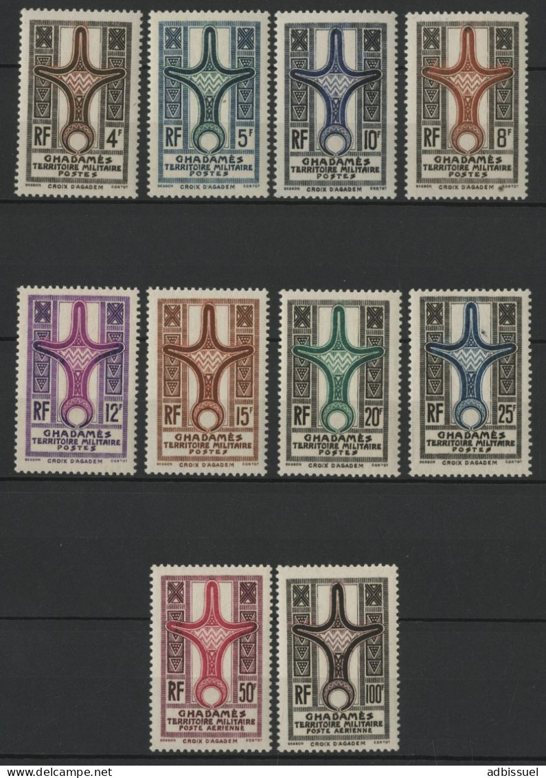 GHADAMES N° 1 à 8 + Poste Aérienne N° 1 + 2 Cote 136 € Neufs Sans Charnière ** (MNH) Voir Description - Unused Stamps
