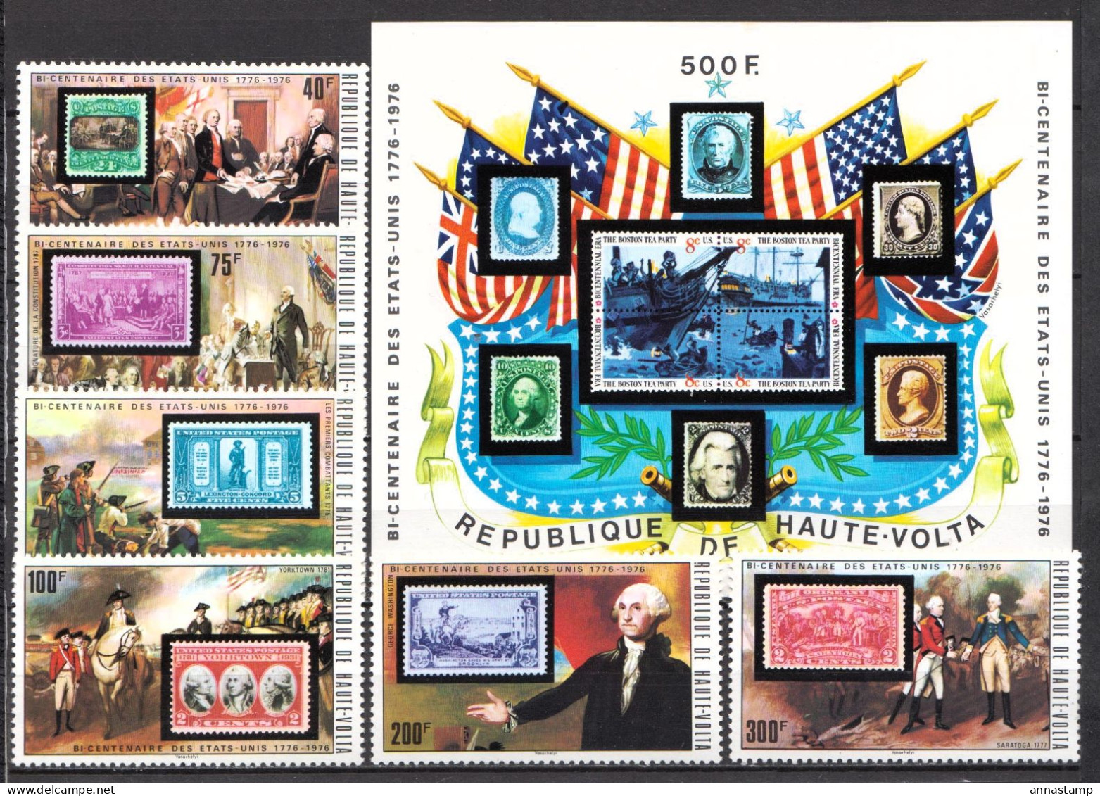 Upper Volta MNH Set And SS - Us Independence