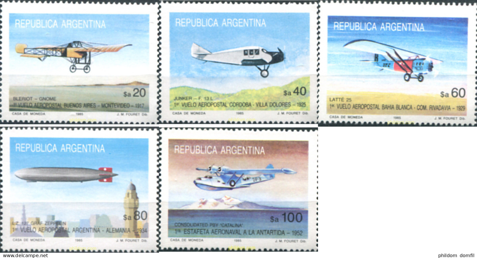 50301 MNH ARGENTINA 1985 ARGENTINA 85. EXPOSICION FILATELICA INTERNACIONAL - Ongebruikt