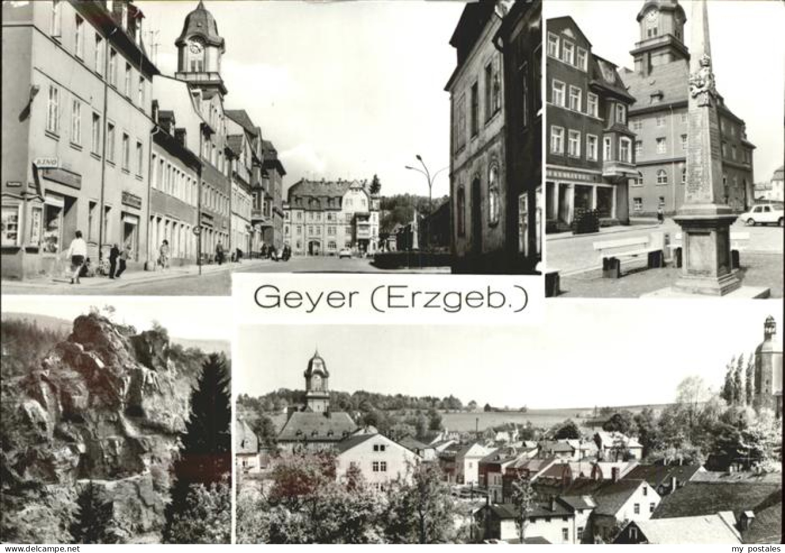 41379817 Geyer Erzgebirge Postsaeule Karl-Marx-Platz Geyer - Geyer