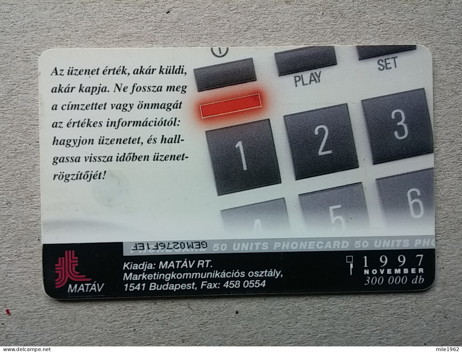 T-597 - Hungary, Telecard, Télécarte, Phonecard - Hongrie