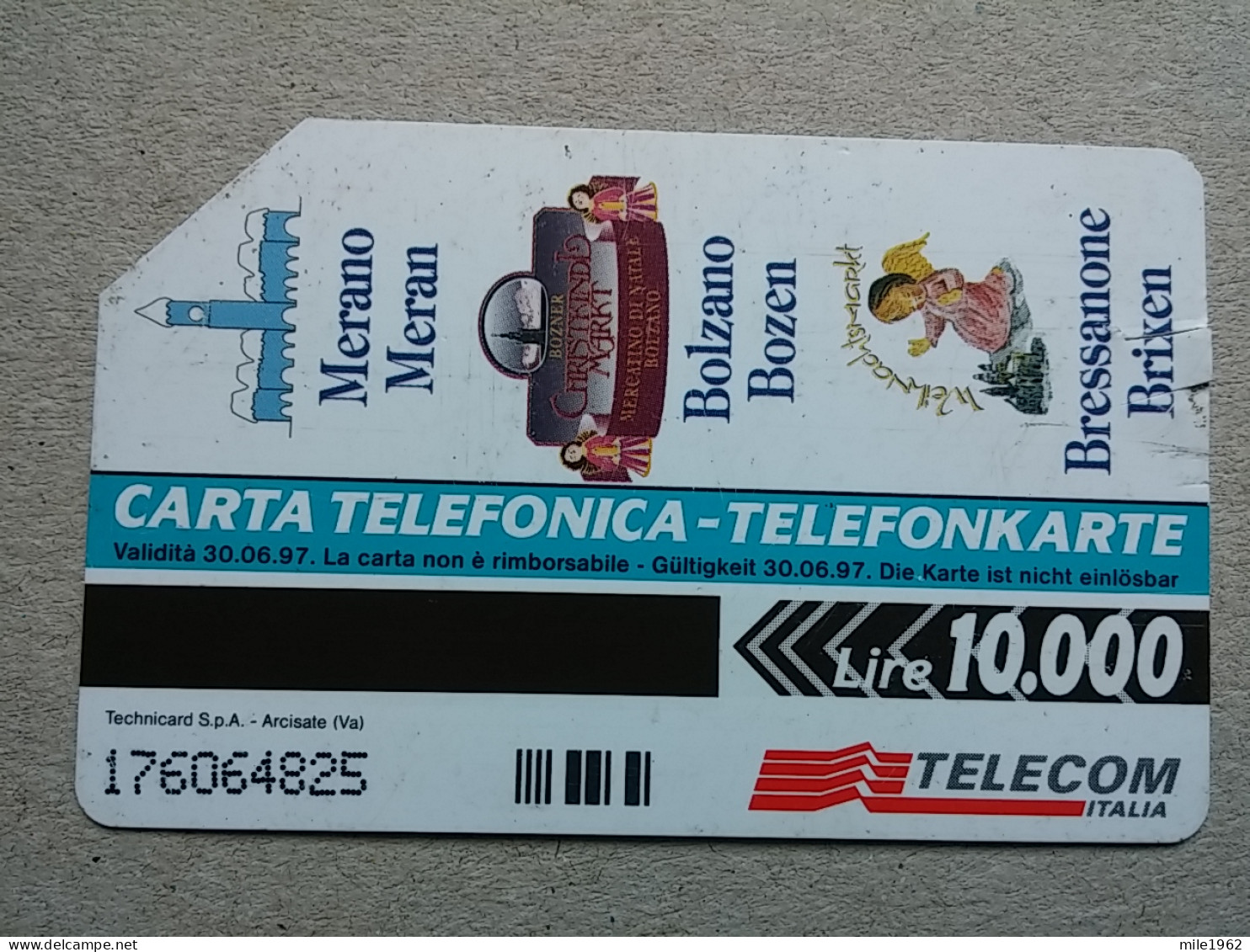 T-598 - ITALY Telecard, Télécarte, Phonecard - Otros & Sin Clasificación