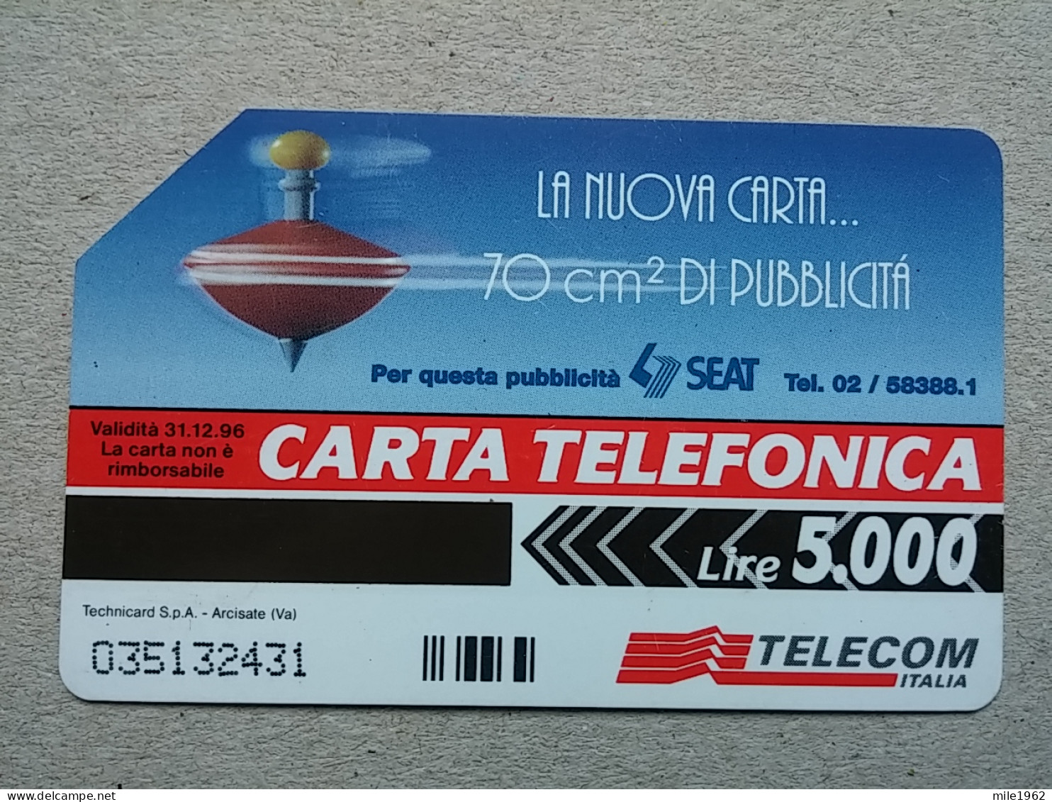T-598 - ITALY Telecard, Télécarte, Phonecard - Altri & Non Classificati
