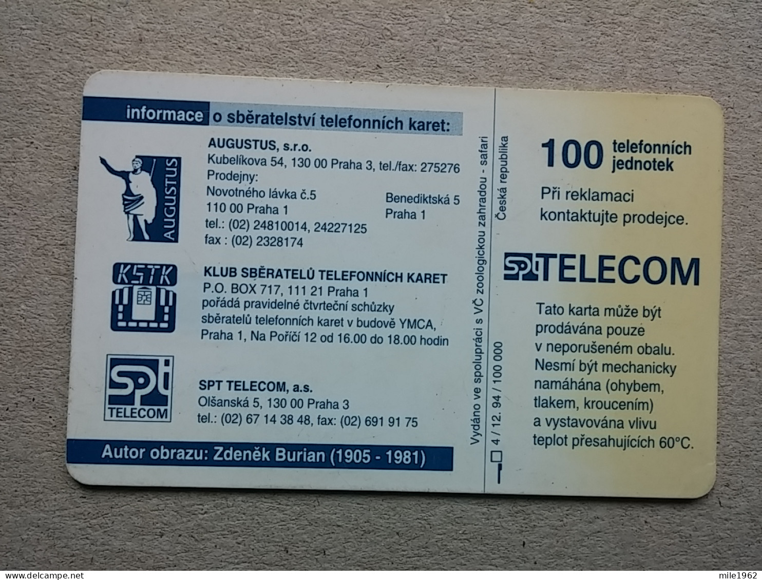 T-599 - CZECH REPUBLIC, Telecard, Télécarte, Phonecard,  - República Checa