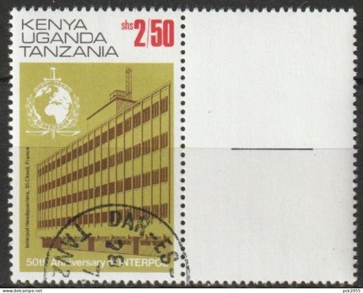 Kenia, Uganda, Tanzania 1973 MiNr.262 II O Gestempelt 50 Jahre Interpol ( 63 )günstige Versandkosten - Kenya, Oeganda & Tanzania